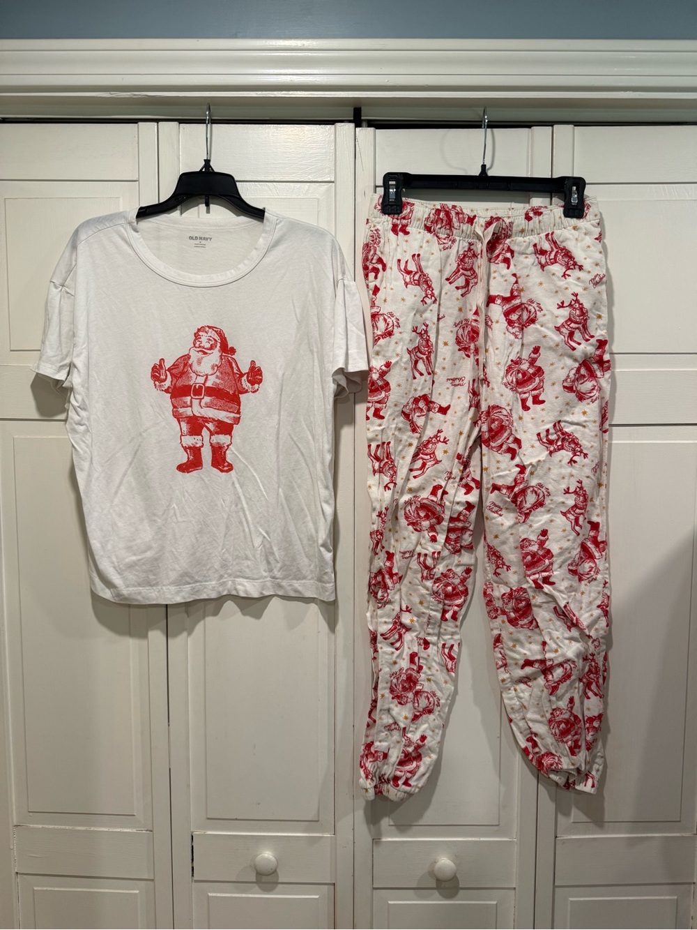 Christmas pj set old navy size s/m